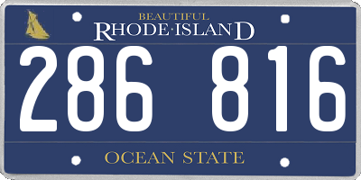 RI license plate 286816
