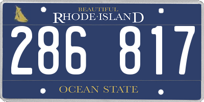 RI license plate 286817
