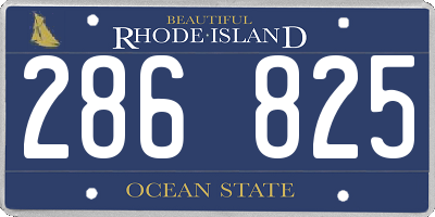 RI license plate 286825