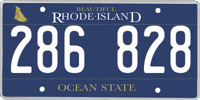 RI license plate 286828