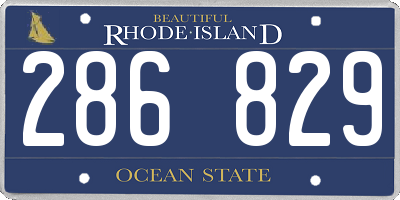 RI license plate 286829