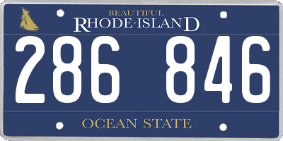 RI license plate 286846