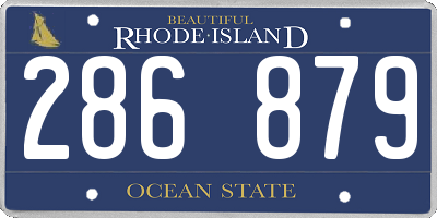RI license plate 286879