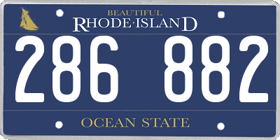 RI license plate 286882