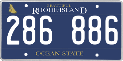 RI license plate 286886
