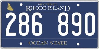 RI license plate 286890