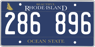 RI license plate 286896