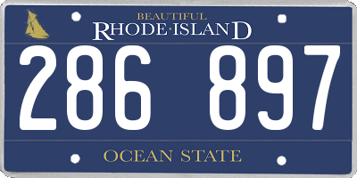 RI license plate 286897