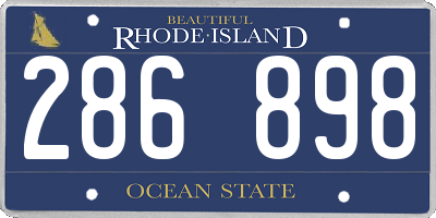 RI license plate 286898