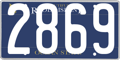 RI license plate 2869