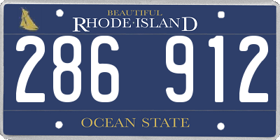 RI license plate 286912