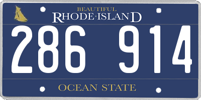 RI license plate 286914