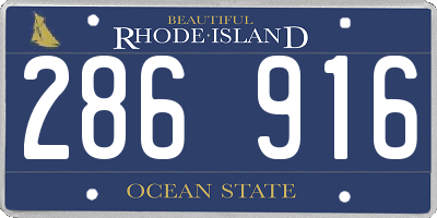 RI license plate 286916