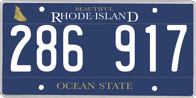 RI license plate 286917