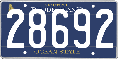 RI license plate 28692