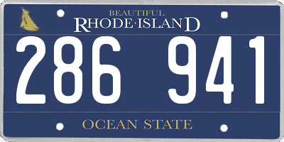 RI license plate 286941
