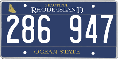 RI license plate 286947