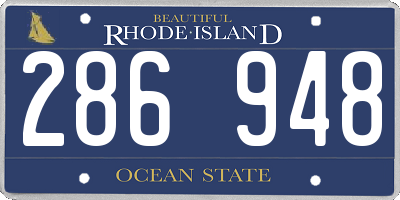 RI license plate 286948
