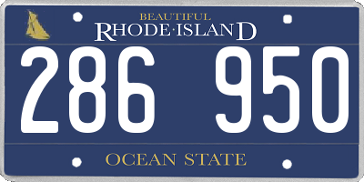 RI license plate 286950