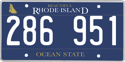 RI license plate 286951