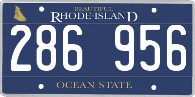 RI license plate 286956