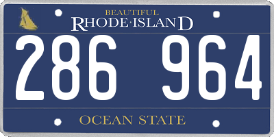 RI license plate 286964