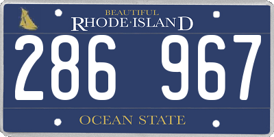 RI license plate 286967