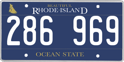 RI license plate 286969