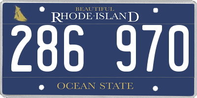 RI license plate 286970