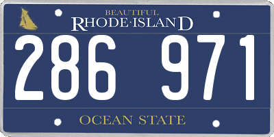 RI license plate 286971