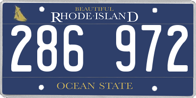RI license plate 286972
