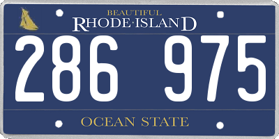 RI license plate 286975