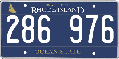 RI license plate 286976