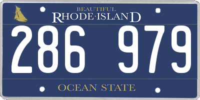 RI license plate 286979