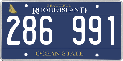 RI license plate 286991
