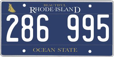 RI license plate 286995