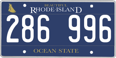 RI license plate 286996