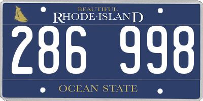RI license plate 286998