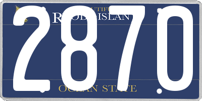 RI license plate 2870