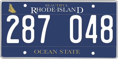 RI license plate 287048