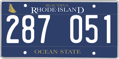 RI license plate 287051