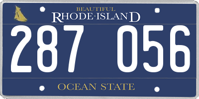 RI license plate 287056