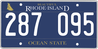 RI license plate 287095