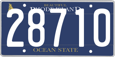 RI license plate 28710