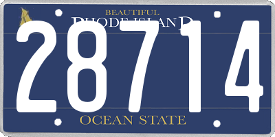 RI license plate 28714