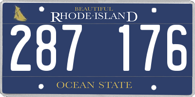 RI license plate 287176