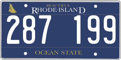 RI license plate 287199