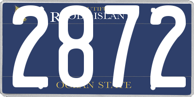 RI license plate 2872