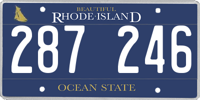 RI license plate 287246