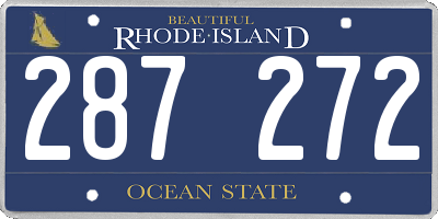 RI license plate 287272
